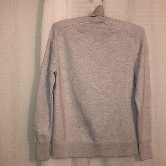 Wilfred S Merino Wool Knit Silver Gray Turtleneck Sweater - Picture 2 of 12